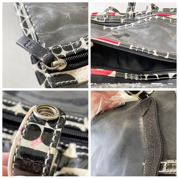 Kate Spade 10th anniversary coated canvas cosmetic travel case - Picture 6 of 8